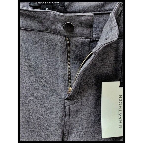 NWT 41 Hawthorn Straight Fixed Waist Canopy Ponte Pants Grey Gray 10 NEW - Picture 2 of 9